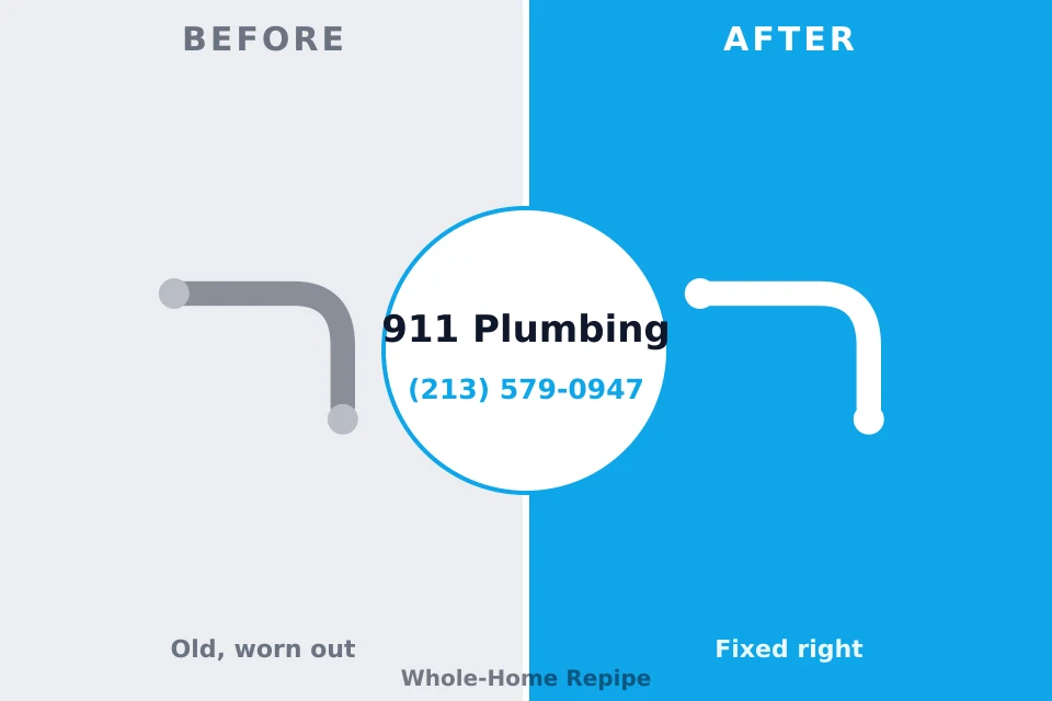 Before and after: plumbing company Flint, MI